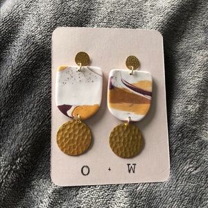 Handmade clay earrings
